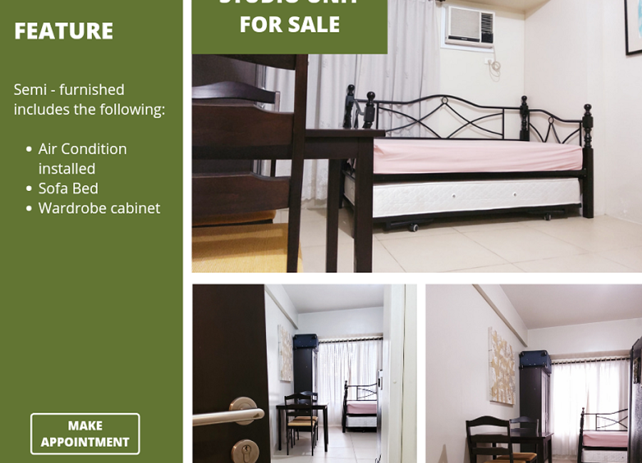 For Sale: Semi-Furnished Studio Unit at Avida Towers Centera 3 in Mandaluyong