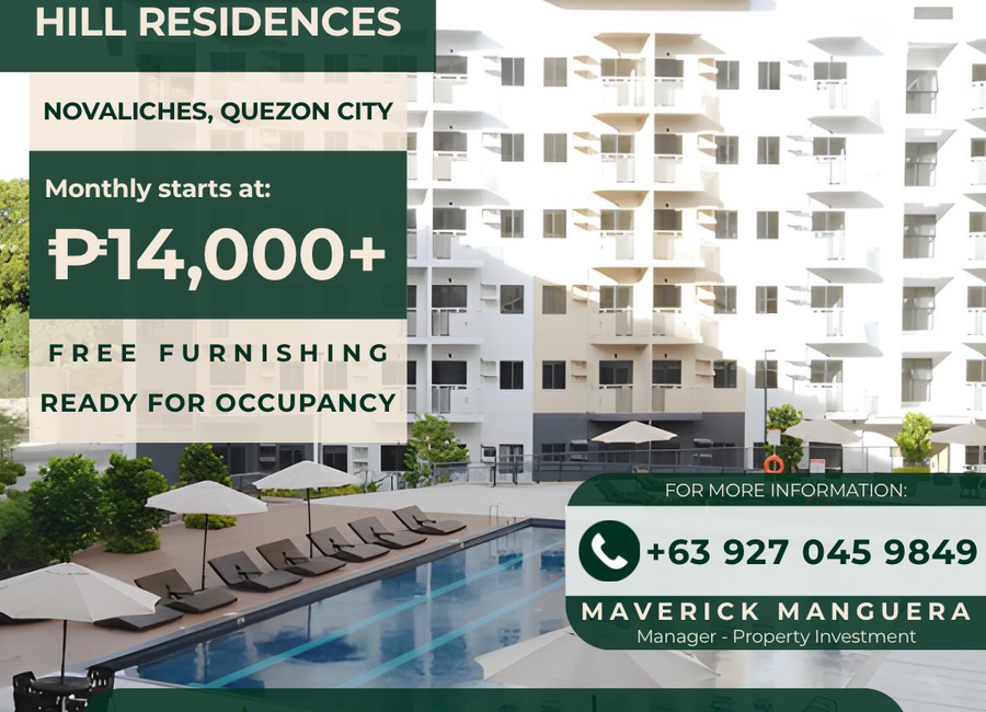 Ready For Occupancy Condo with Free Furnishing Package