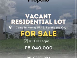 For Sale: Vacant Residential Lot in Camella Homes UPS 5 Parañaque