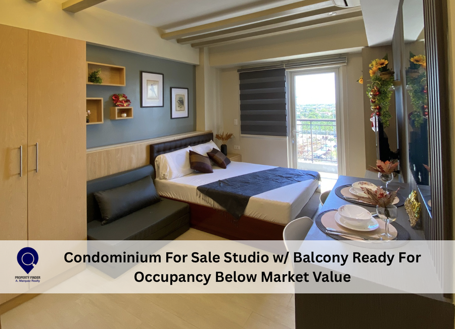 Condominium For Sale Studio w/ Balcony Ready For Occupancy Below Market ...