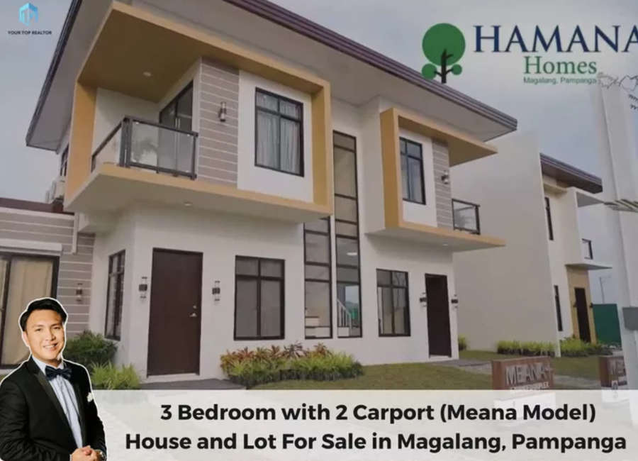 3 Bedroom with 2 Carport In Hamana Homes near Clark Pampanga