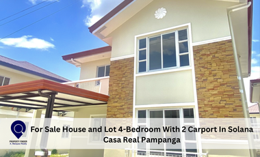 For Sale House and Lot 4-Bedroom With 2 Carport In Solana Casa Real Pampanga