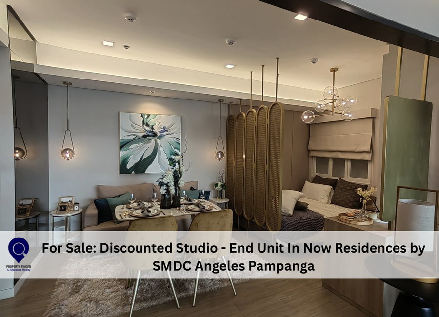 For Sale: Discounted Studio- End Unit In Now Residences by SMDC Angeles ...