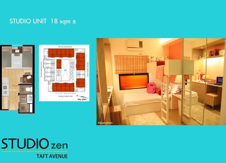 1 Bedroom Studio Unit for Sale in Studio Zen, Pasay City
