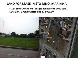 For Lease: 860sqm Commercial Lot in Sto Nino, Marikina