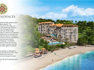 Premier Luxury 1-Bedroom Beach Front Condo Unit in Nasugbo, Batangas at The Residences at Terrazas De Punta Fuego