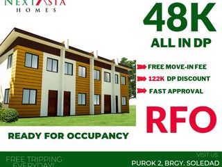 𝟒8𝐊 ALL IN DP for ALIYA Townhouse Semi-COMPLETE TURNOVER @ Next Asia Homes San Pablo Near Lyceum San Pablo