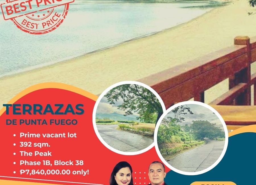 Prime Vacant Lot For Sale at Terrazas de Punta Fuego in Nasugbu, Batangas Perfect for a Family Beach Vacation Home