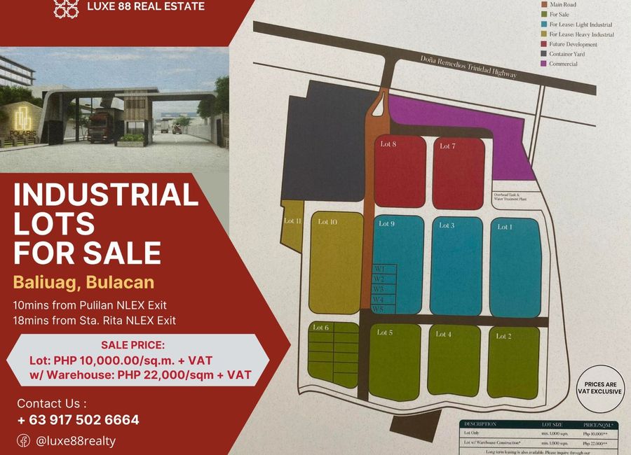 Industrial Lot for Lease in Baliuag Bulacan