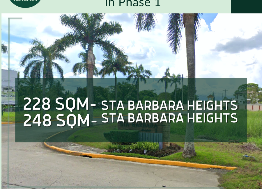 RESIDENTIAL LOTS FOR SALE IN STA BARBARA HEIGHTS