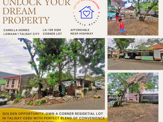 🌟 FOR SALE 🔑: 138sqm Residential Corner Lot in Lawaan Talisay City Cebu Philippines 6045🌟
