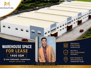 Warehouse Space for Lease 1400 sqm in San Fernando Pampanga Prime Location