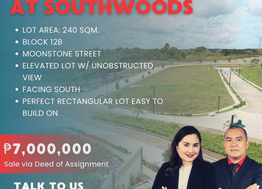 Elevated Prime Residential Lot For Sale with Unobstructed View at Pahara Southwoods in Carmona, Cavite