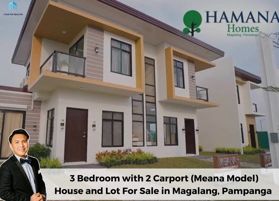 3 Bedroom with 2 Carport In Hamana Homes near Clark Pampanga