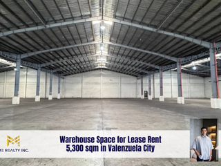 Warehouse Space for Lease Rent 5,300 sqm in Valenzuela City