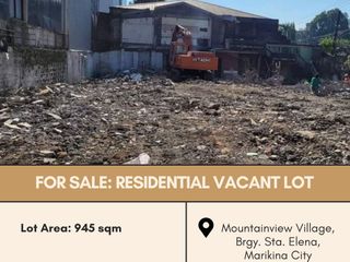 FOR SALE Residential Vacant Lot located at Mountainview Village, Brgy. Sta. Elena, Marikina City
