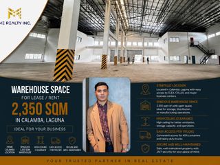 Warehouse Space for Lease Rent 2,350 sqm in Calamba Laguna