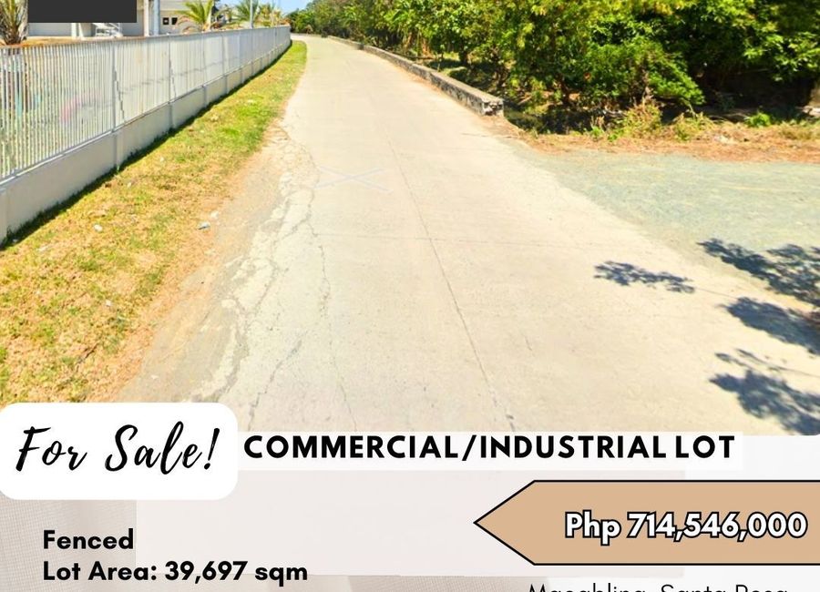 FOR SALE Commercial/Industrial Vacant Lot located at Macabling, Santa ...