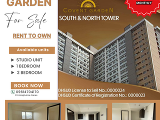 READY FOR OCCUPANCY RENT TO OWN 2 Bedroom Unit in Covent Garde in Sta. Mesa Manila near UNIVERSITY BELT, LRT V-MAPA, SM MANILA