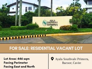 FOR SALE Residential Vacant Lot located at Ayala Southvale Primera, Bacoor, Cavite