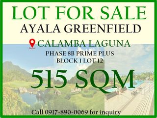AYALA GREENFIELD LOT FOR SALE !!!