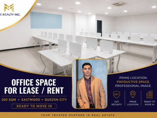 Office Space for Lease Rent 200 sqm in Eastwood Quezon City Ready to Move-in