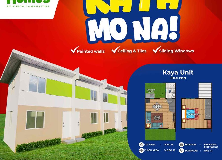 2 Bedrooms House And Lot For Sale -15 minutes Close to Clark