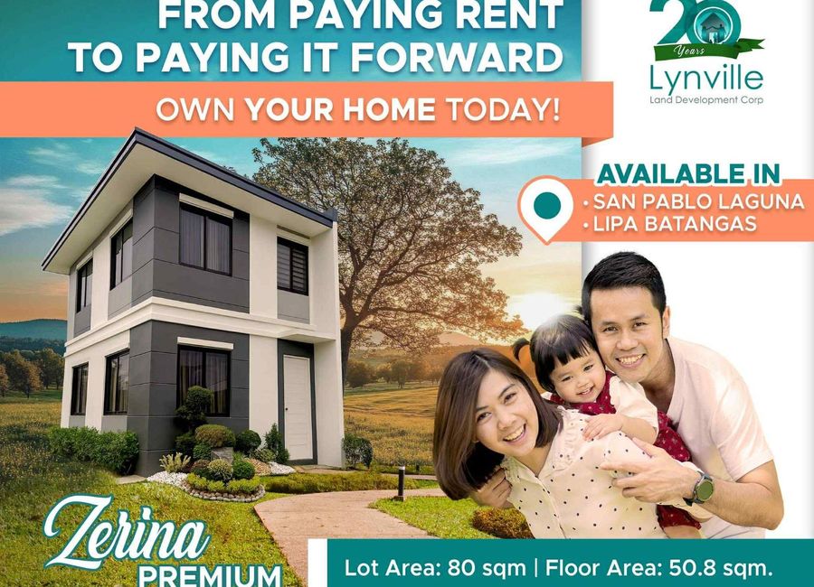 2 Bedroom Single Attached in Lynville Heights San Pablo Laguna