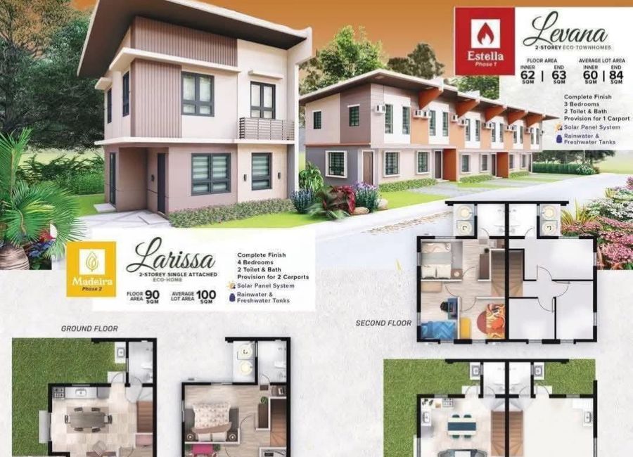 3 BR Townhouse Model at Paseo de Lipa-LEVANA MODEL