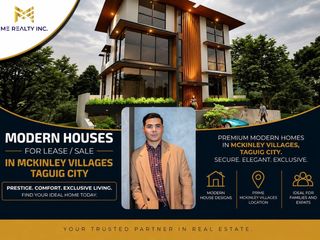 Modern Houses for Lease or Sale in McKinley Villages Taguig City
