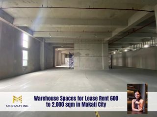 Warehouse Spaces for Lease Rent 600 to 2,000 sqm in Makati City