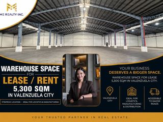 Warehouse Space for Lease Rent 5,300 sqm in Valenzuela City
