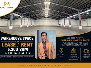 Warehouse Space for Lease Rent 5,300 sqm in Valenzuela City