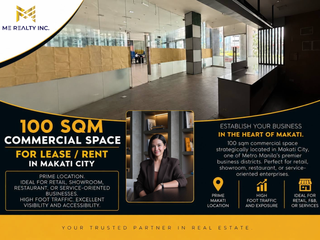 100 sqm Commercial Space for Lease Rent in Makati City
