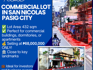For Sale: Commercial Lot in San Nicholas, Pasig City, Metro Manila
