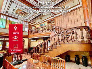 Rare Opportunity! 1,100 sqm. Luxury 5-Bedroom Home for Sale at New Manila Quezon City near St. Lukes Hospital