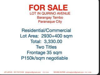 Residential/commercial lot for Sale