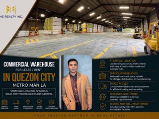 Commercial Warehouse for Rent/Lease in Quezon City Metro Manila