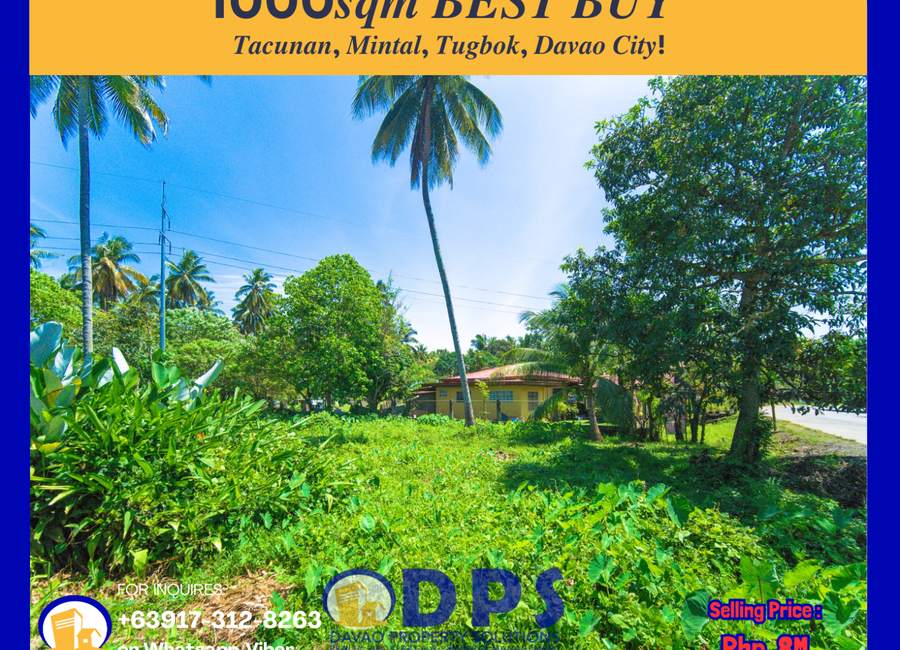 1,000𝒔𝒒𝒎 𝑩𝑬𝑺𝑻 𝑩𝑼𝒀 𝒊𝒏 𝑻𝒂𝒄𝒖𝒏𝒂𝒏, 𝑴𝒊𝒏𝒕𝒂𝒍, 𝑻𝒖𝒈𝒃𝒐𝒌, 𝑫𝒂𝒗𝒂𝒐 𝑪𝒊𝒕𝒚!