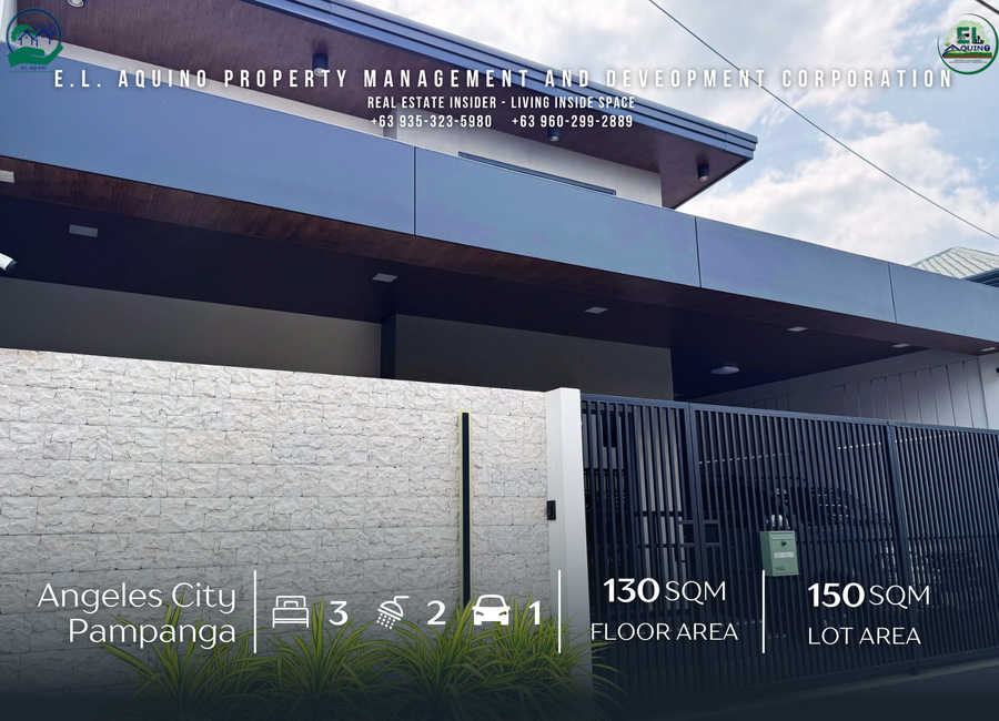 FOR SALE – Fully Furnished Modern 3-Bedroom House in an Exclusive Subdivision at the Telabastagan–Angeles City Boundary, Pampanga