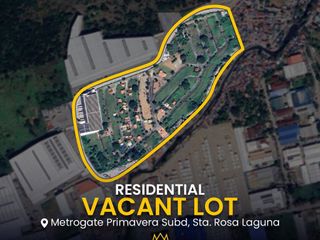 Residential Vacant Lot for Sale in Metrogate Primavera Subdivision, Santa Rosa, Laguna