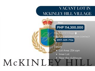 Prime Inner Lot for Sale in Mckinley Hill Village Fort Bonifacio Taguig