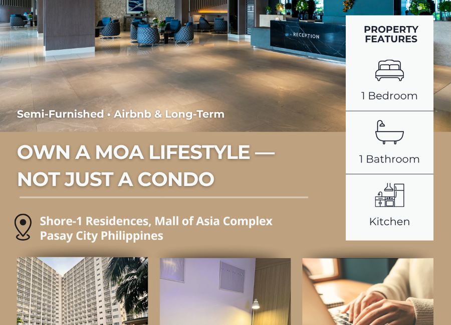 RUSH For Sale: Furnished Condo Unit at Shore Residences, Mall of Asia Pasay – Ready for Airbnb or Long-Term Rental! 🌇