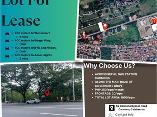 Prime 1,000 sqm Commercial Lot for Lease – Governor’s Drive, Carmona, Cavite