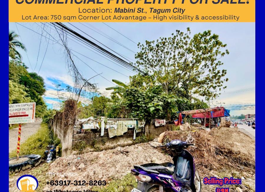 750sqm Commercial Lot for Sale in Mabini St., Tagum City
