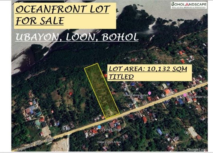 Oceanview Lot for Sale in Ubayon, Loon, Bohol.