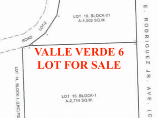 Valle Verde Lot For Sale 3716 sq.m Clean Title!