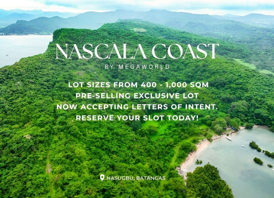 400–1,000 sqm | Exclusive Nascala Coast Lots | Nasugbu, Batangas