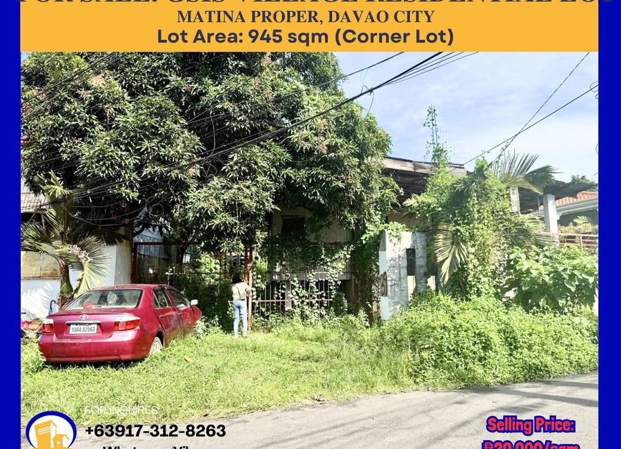 𝐅𝐎𝐑 𝐒𝐀𝐋𝐄: 𝐆𝐒𝐈𝐒 𝐕𝐈𝐋𝐋𝐀𝐆𝐄 𝐑𝐄𝐒𝐈𝐃𝐄𝐍𝐓𝐈𝐀𝐋 𝐋𝐎𝐓 – 𝐌𝐀𝐓𝐈𝐍𝐀 𝐏𝐑𝐎𝐏𝐄𝐑, 𝐃𝐀𝐕𝐀𝐎 𝐂𝐈𝐓𝐘