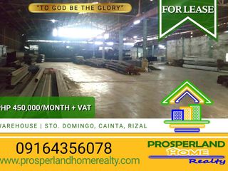 WAREHOUSE FOR LEASE IN STO. DOMINGO, CAINTA, RIZAL